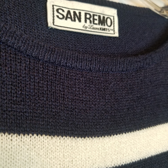 Vintage San Remo by Laura Navy Knit Pant Set - Picture 5 of 11